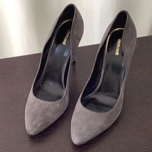 Roberto Cavalli pump high heel shoes, sz 40, grey